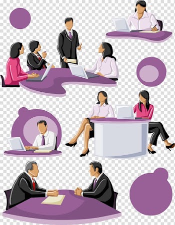 Office work , Silhouette Cartoon Flat design, Business people talking transparent background PNG clipart