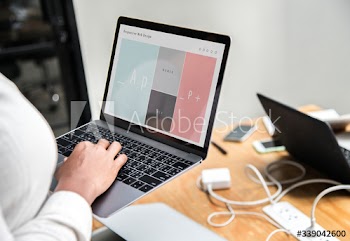 Office worker on computer