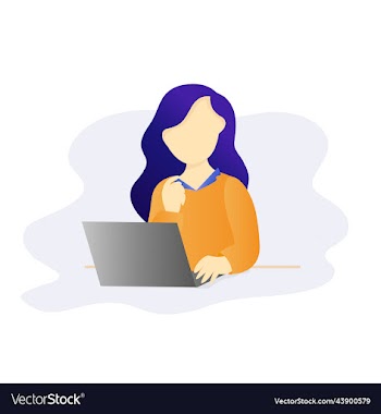 office workers behind the computer business and