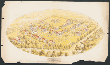 Official bird's-eye view of the American | Free Photo - rawpixel