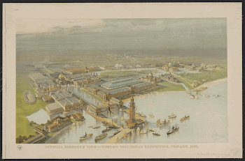 Official birdseye view-World's Columbian Exposition, | Free Photo - rawpixel