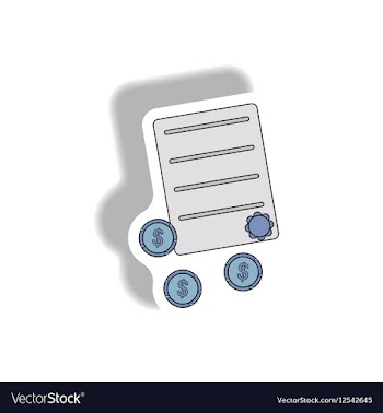 Official certificate and currency vector image