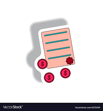 Official certificate and currency vector image