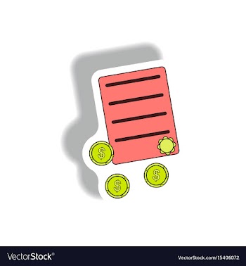 Official certificate and currency vector image