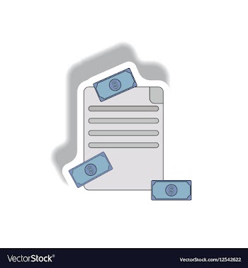 Official deal and cash in vector image