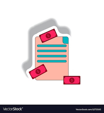 Official deal and cash in vector image