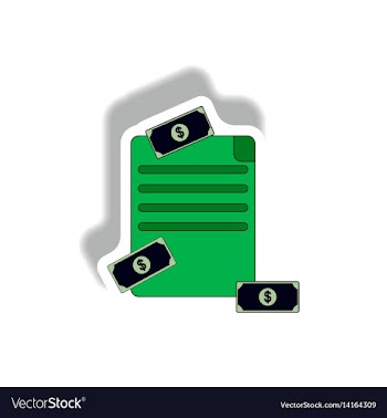 Official deal and cash in vector image
