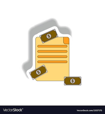 Official deal and cash in vector image