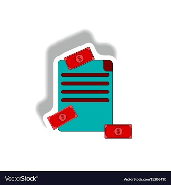 Official deal and cash in vector image