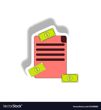 Official deal and cash in vector image