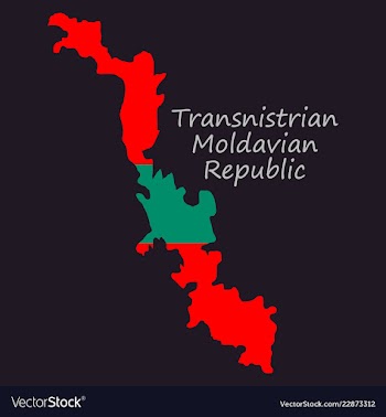 Official flag and map of transnistria vector image