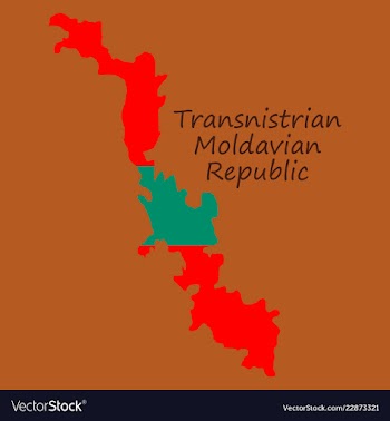 Official flag and map of transnistria vector image