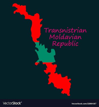 Official flag and map of transnistria vector image