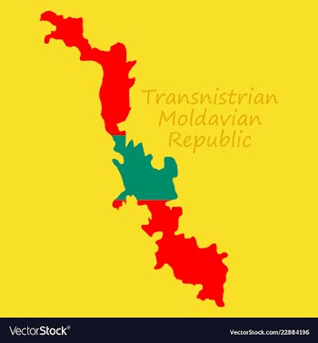 Official flag and map of transnistria vector image