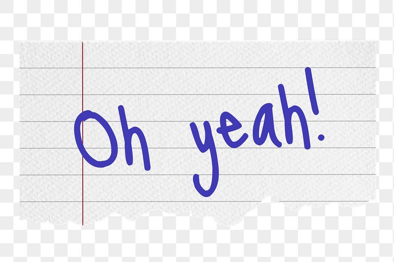 Oh yeah! png word, lined | Free PNG - rawpixel