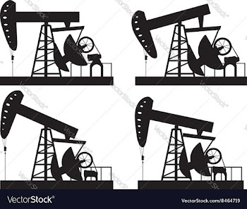 Oil Derrick Silhouette vector image