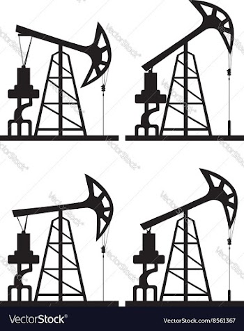Oil Derrick Silhouette2 vector image