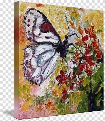 Oil painting Impressionism Art, watercolor butterfly transparent background PNG clipart