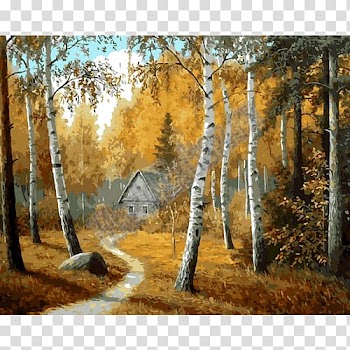 Oil painting Painter Art , forest watercolor transparent background PNG clipart