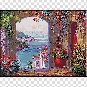 Oil painting Watercolor painting Landscape painting, painting transparent background PNG clipart