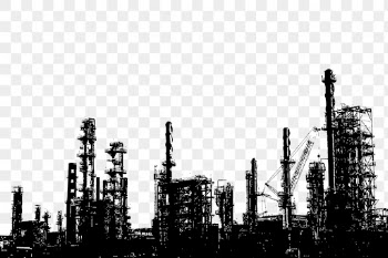 Oil refinery png silhouette border, | Free PNG - rawpixel