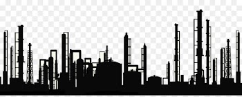 Oil refinery Silhouette - Factory pipe silhouette 