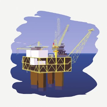 Oil rig clipart, collage element | Free PSD - rawpixel
