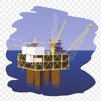 Oil rig png sticker illustration, | Free PNG - rawpixel
