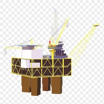 Oil rig png sticker illustration, | Free PNG - rawpixel