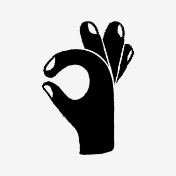 Ok gesture sticker, black and | Free PSD Illustration - rawpixel