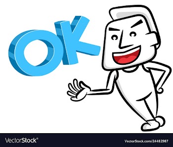 Ok man cartoon vector image