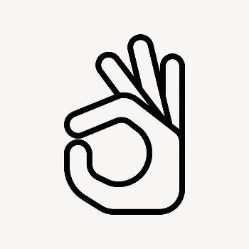 Okay hand icon, line art | Free Icons - rawpixel