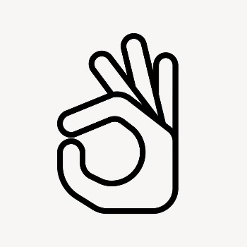 Okay hand icon, line art | Free Icons - rawpixel