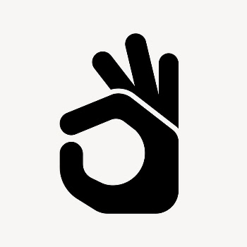 Okay hand icon, simple flat | Free Icons - rawpixel