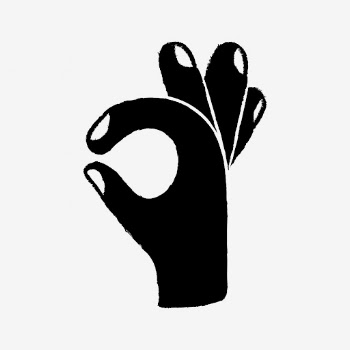 Okay sign hand gesture, black | Free Vector Illustration - rawpixel