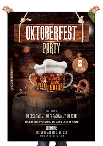 Oktoberfest – Free Photoshop PSD Flyer Template