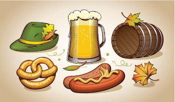 Oktoberfest elements, symbols and icons vector collection