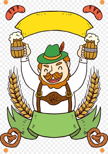 Oktoberfest Germany Beer Clip art - Hand painted toast uncle 