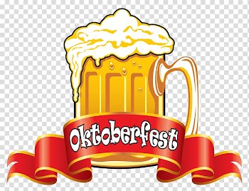 Oktoberfest illustration, Oktoberfest Beer glassware German cuisine , Oktoberfest Red Banner with Beer transparent background PNG clipart