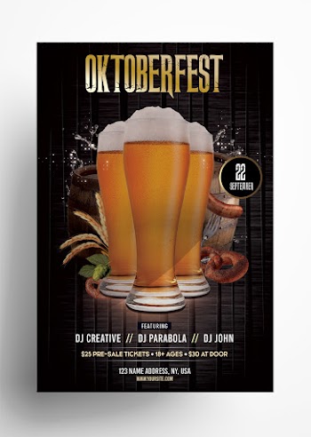 Oktoberfest Party – Free PSD Flyer Template