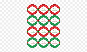Ol8750 - 2 - 25" Circle - Red And Green Merry Christmas - Illustration