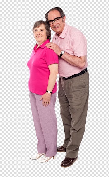 Old age Affection, elderly people transparent background PNG clipart
