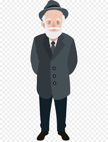 Old age Illustration - Old man winter clothing Vector material 