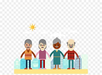 Old age International Day for Older Persons Aged Care Grandparent - Vector happy elderly 