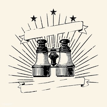 Old binoculars badge illustration | Free stock vector - 562944