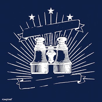 Old binoculars badge illustration | Free stock vector - 562981