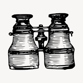 Old binoculars clipart, travel object | Free Vector Illustration - rawpixel