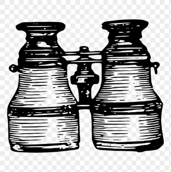 Old binoculars png clipart, travel | Free PNG Illustration - rawpixel