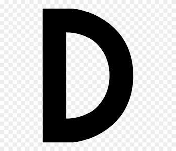 Old, Black, Letter, Language, Alphabet, Turkic - Letter D Clipart
