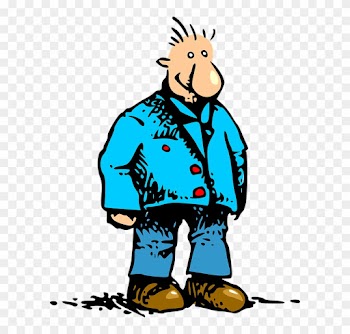 Old, Blue, Stick, People, Boy, Happy, Man, Guy, - Man Standing Cartoon